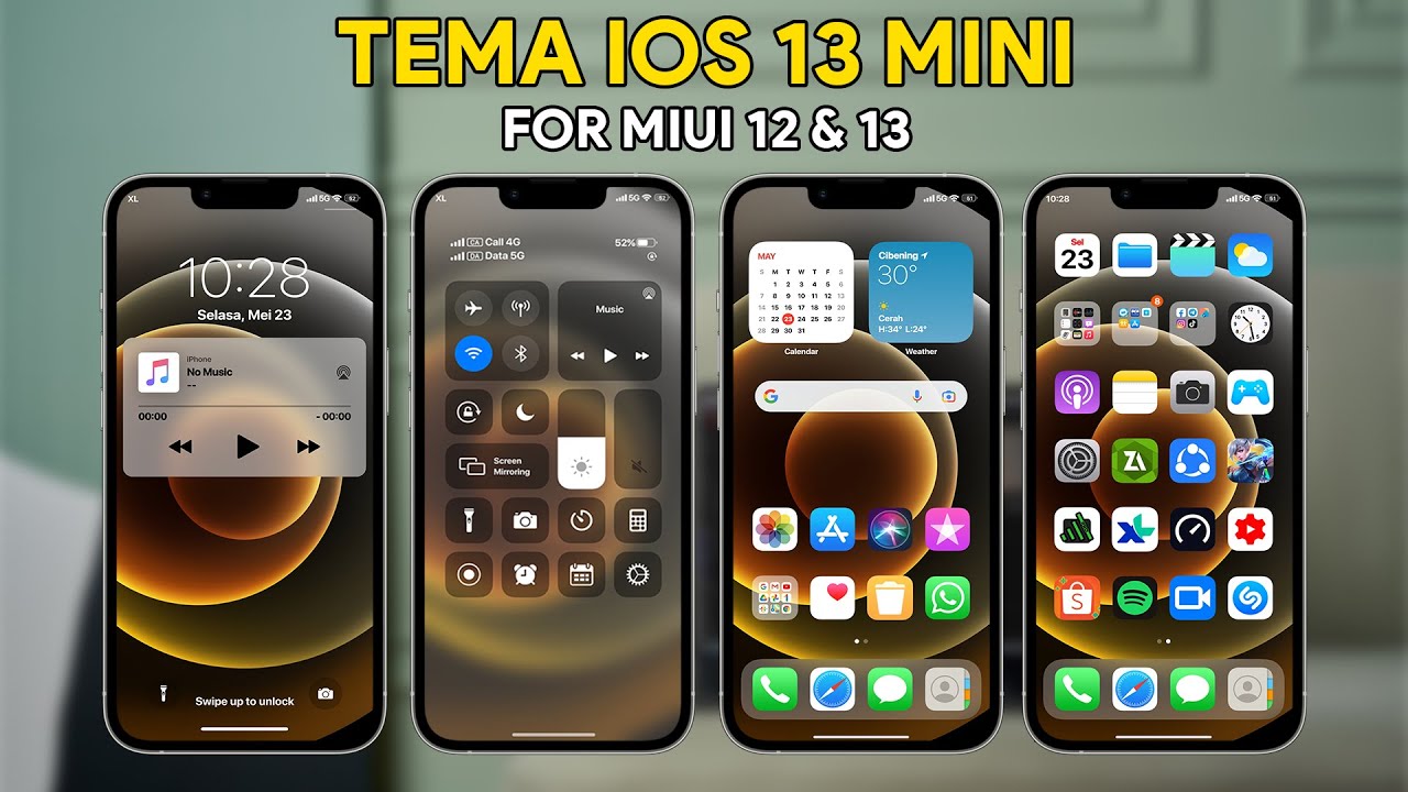 TEMA IPHONE UNTUK XIOMI 12!