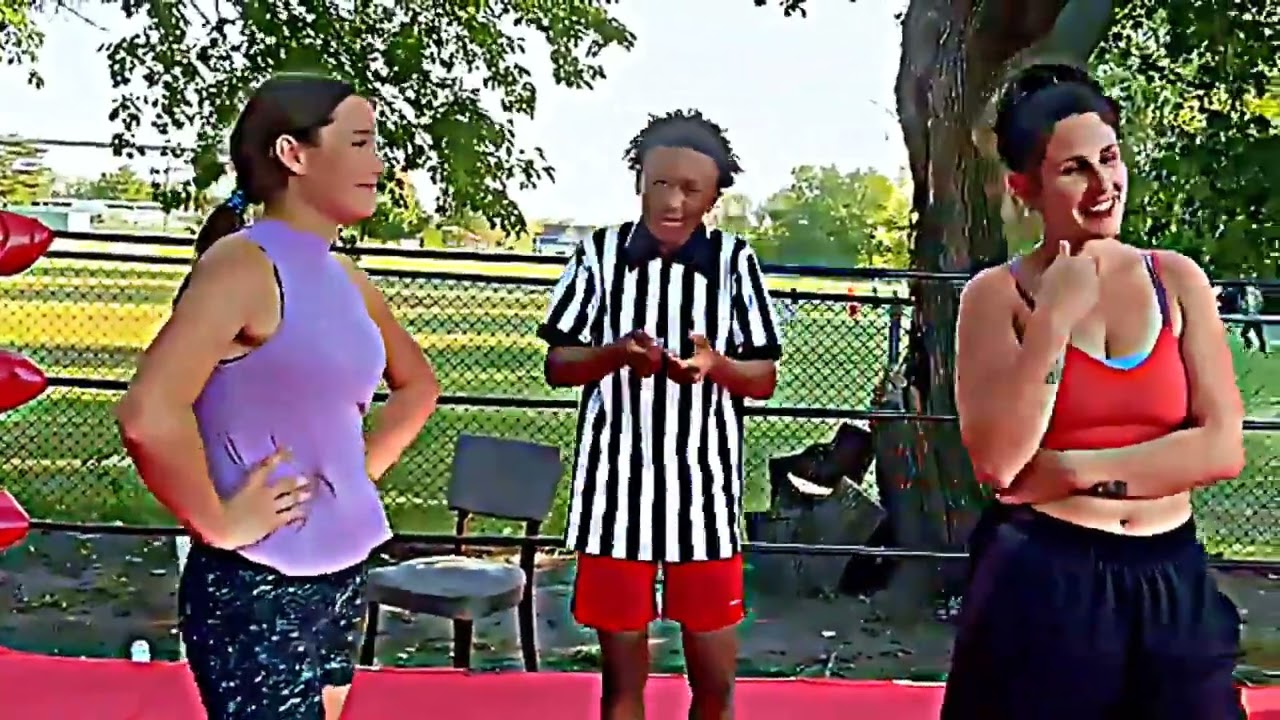SEXY TEEN GİRL VS STUPİD WOMAN(4K HD WRESTLİNG VİDEOS)