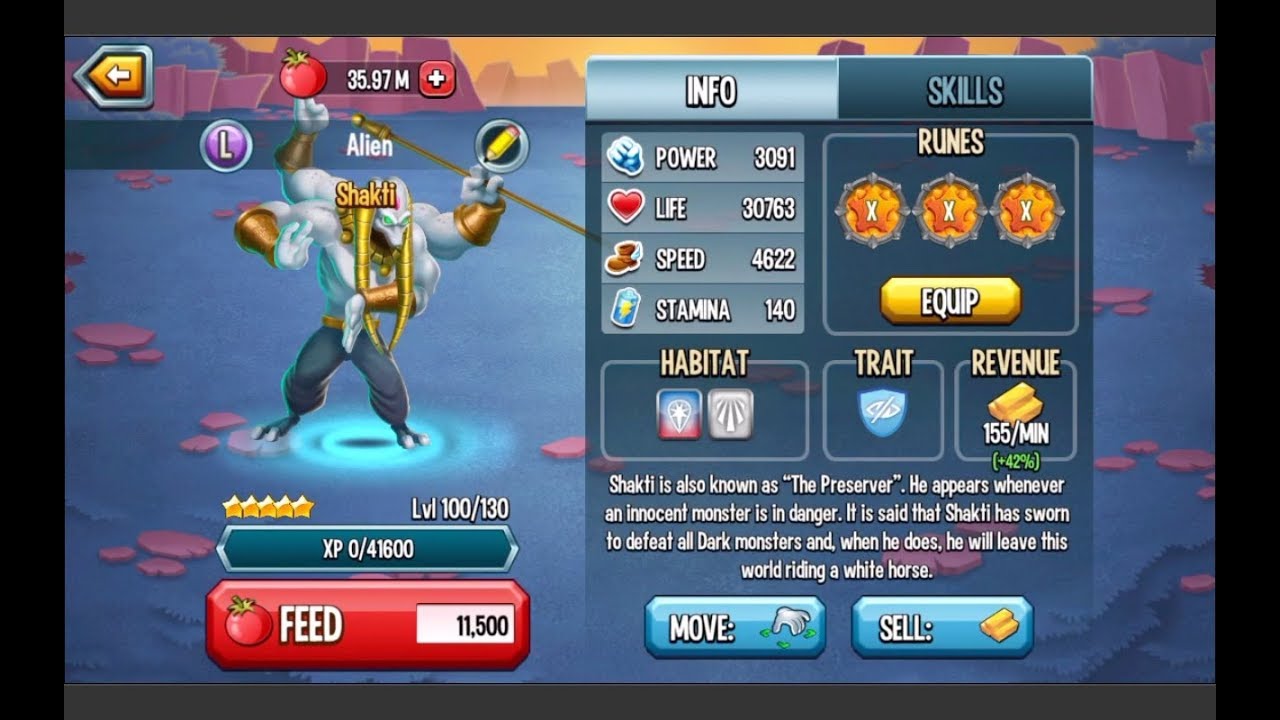 Monster Legends - Shakti level 1-130 combat PVP review - Good support monster
