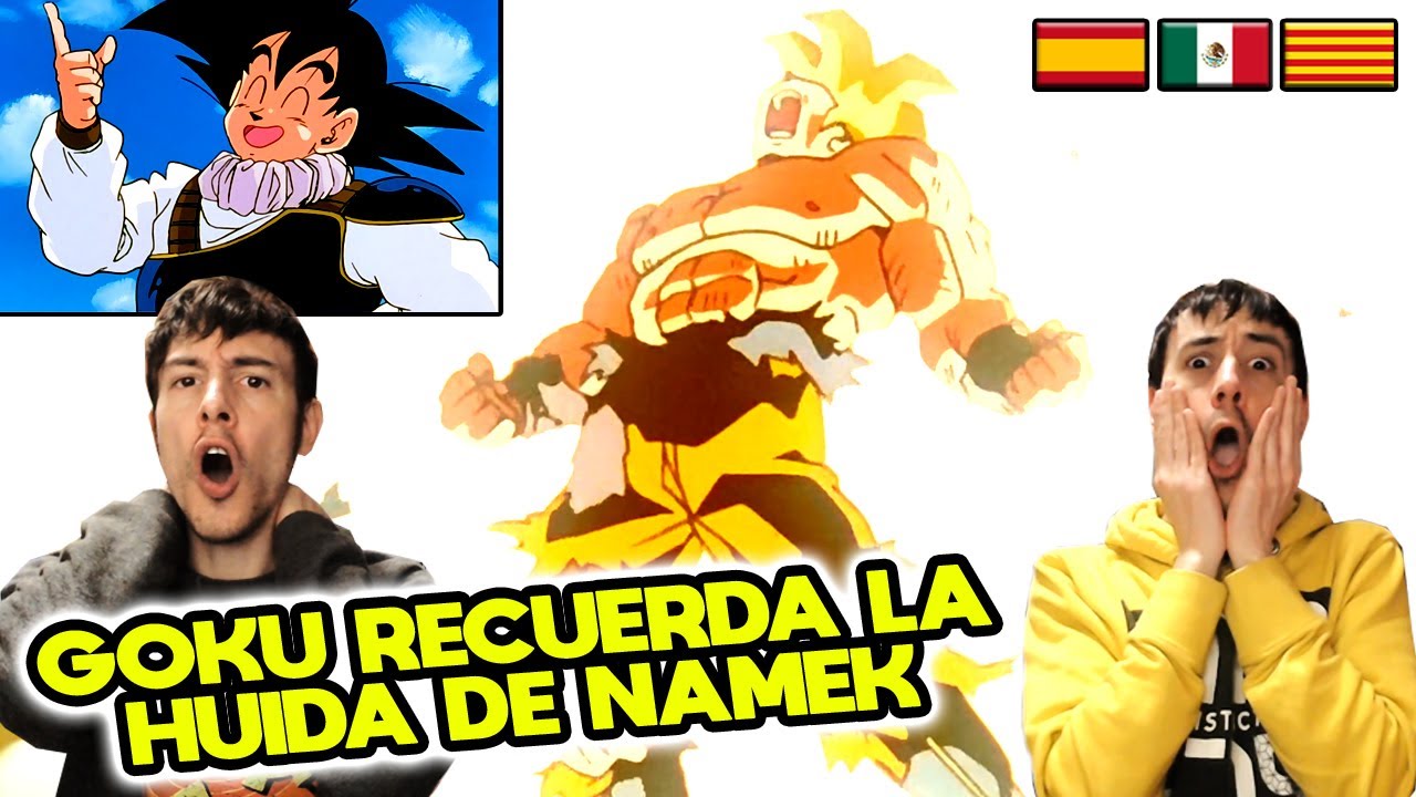 ESPAÑOLES REACCIONAN A DRAGON BALL LATINO VS ESPAÑOL 💥GOKU CUENTA COMO ESCAPA DE NAMEK💥