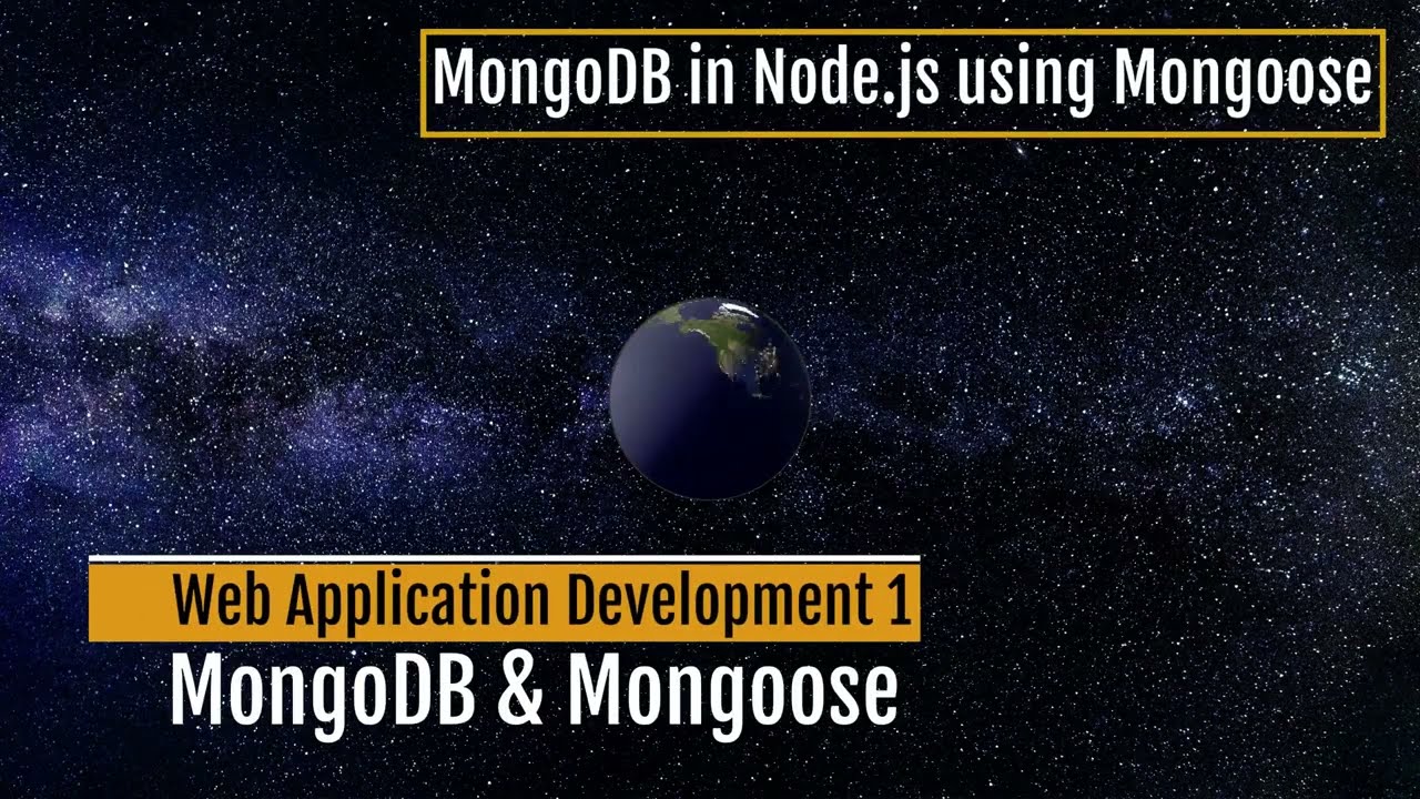[WAD1 2026 Wk10] MongoDB in Node.js using Mongoose