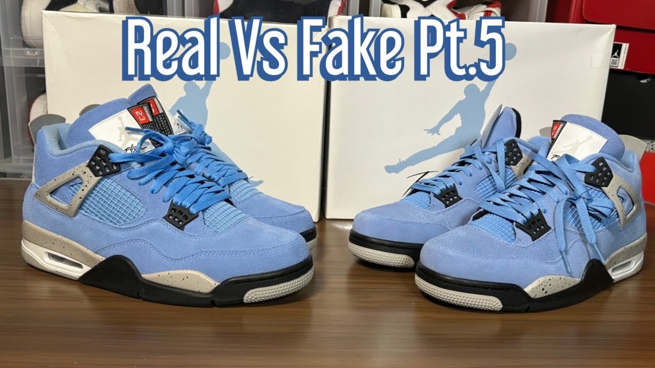 Обзор Air Jordan 4 UNC: настоящие против поддельных, часть 5