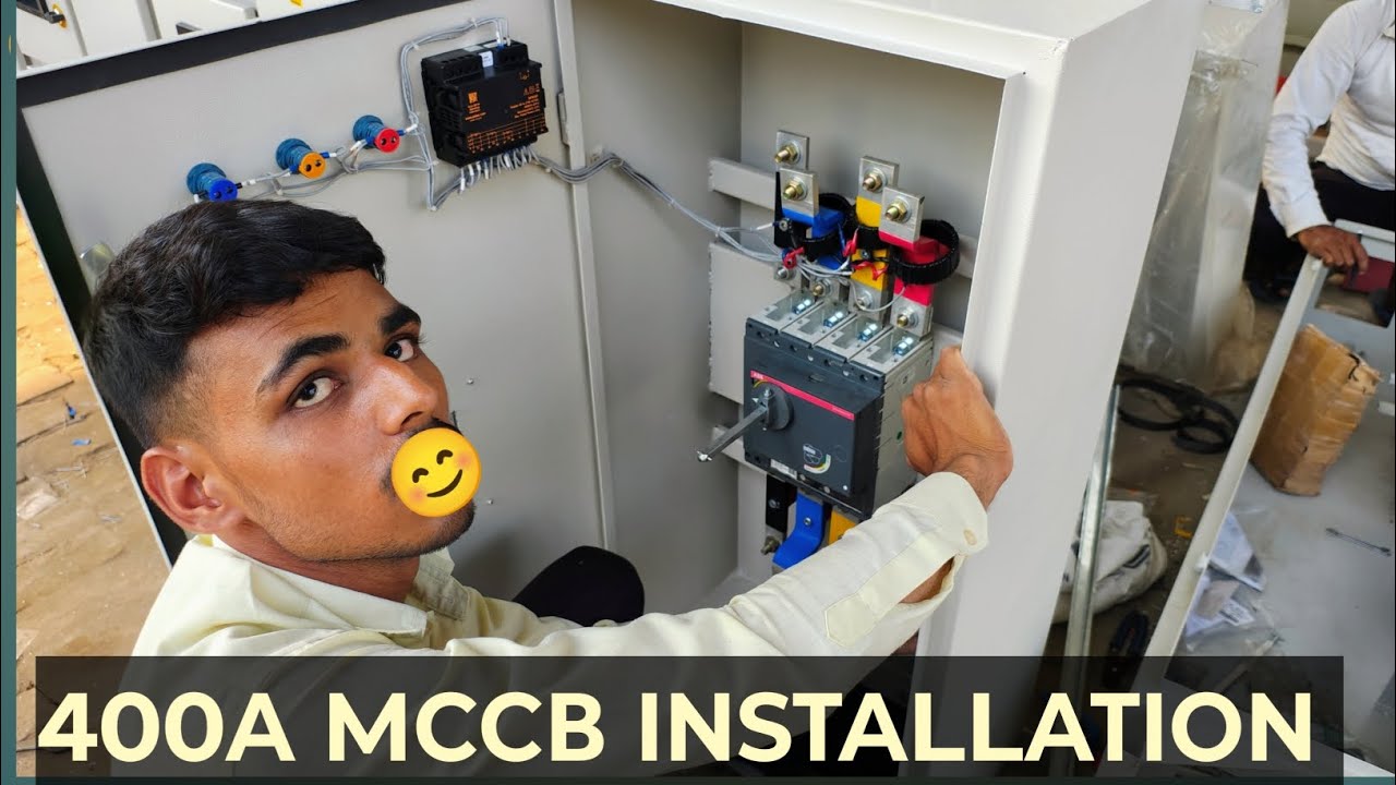 4POLE 400A MCCB INSTALLATION|| MCCB KA BUSBAR KE SATH CONNECTION