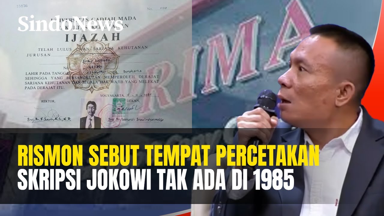 Kejanggalan Skripsi Jokowi: Rismon Pertanyakan Keberadaan Percetakan di Era 1980-an |Rakyat Bersuara