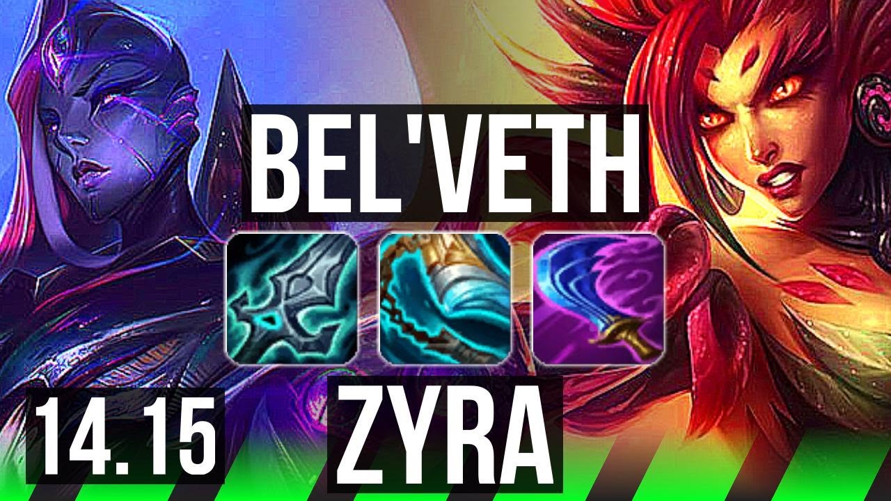BEL'VETH vs ZYRA (JGL) | 13/0/7, 73% winrate, Legendary | EUW Challenger | 14.15