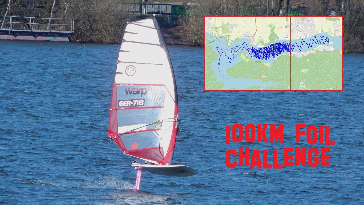 100km Windfoil Challenge - Distance Attempt on a lake