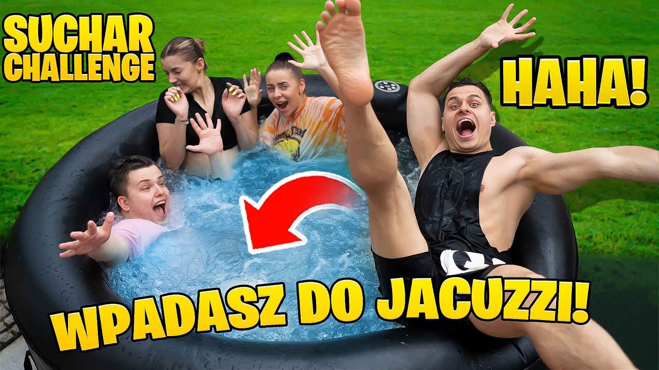 ŚMIEJESZ SIĘ WPADASZ do JACUZZI! Suchar Challenge z Ekipą!