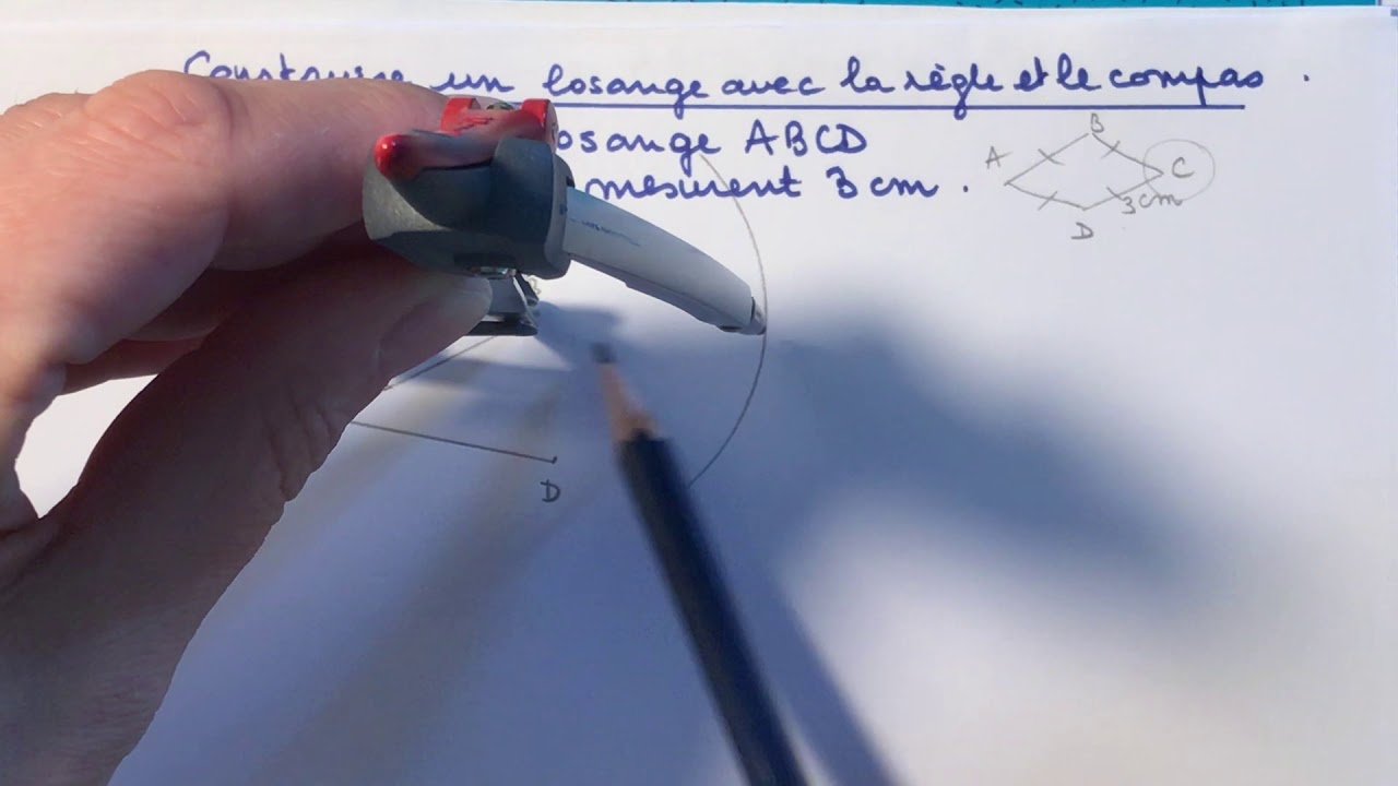 Construire un losange avec un compas