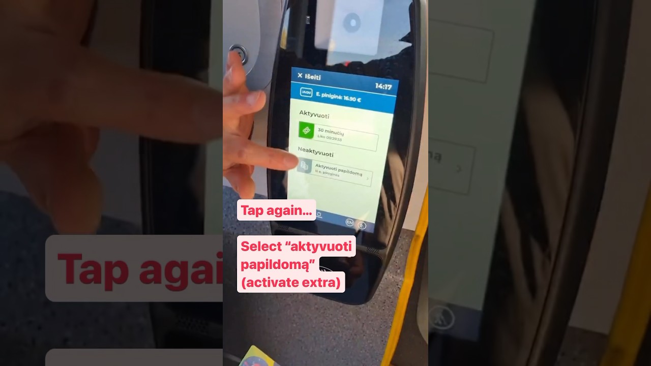 Activate multiple tickets with one bus card in #vilnius #lithuania
