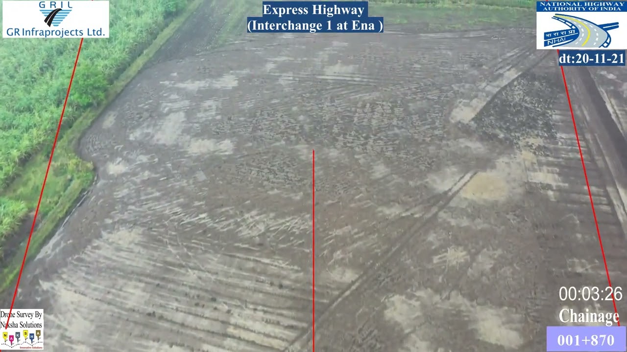 Aerial videography of NHAI road project progress Update