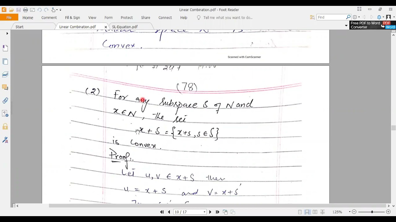 Line Segment & Convex Set