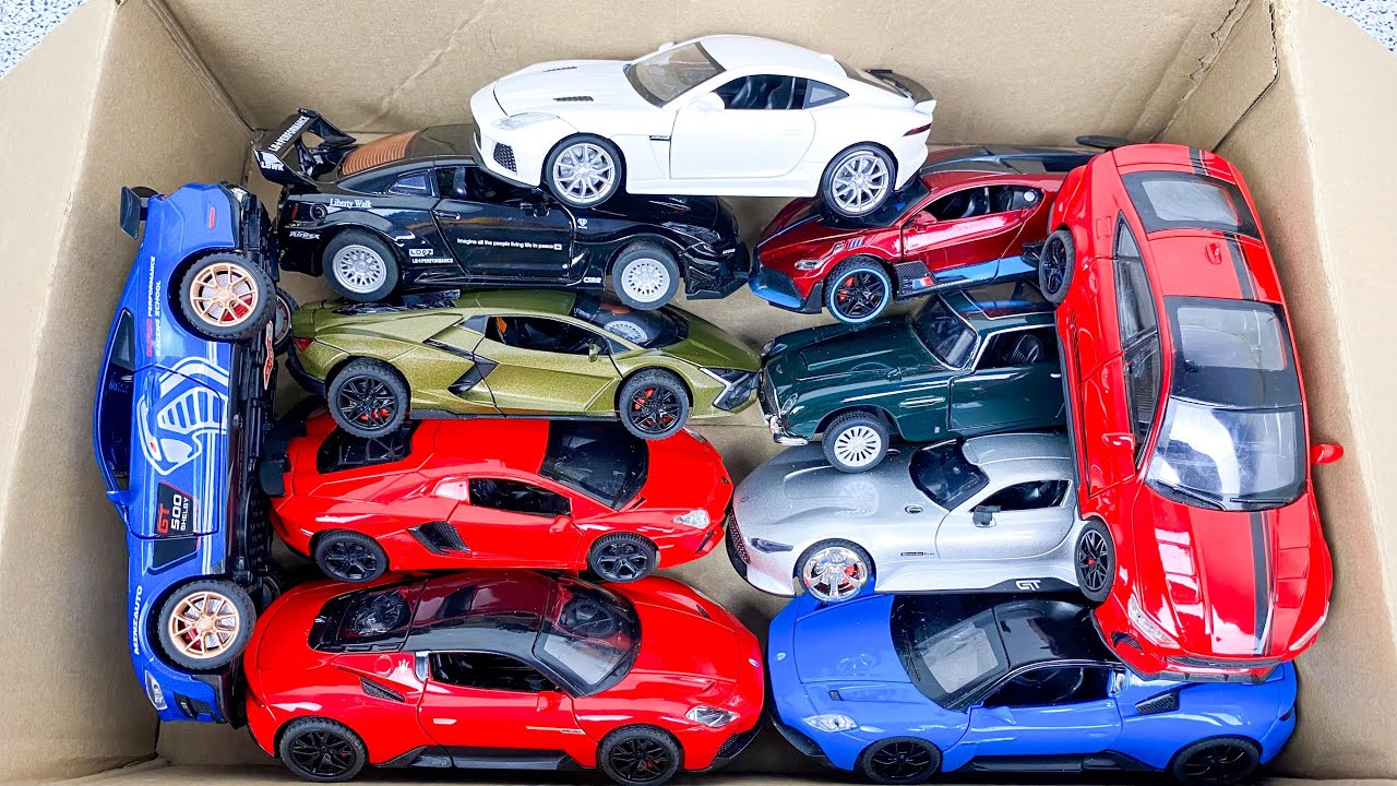 Box Full of Model Cars -Mazda Mx5, Koenigesgg Jesko, Lamborghini Scv12, Byd Yang Wang U8, Toyota Car