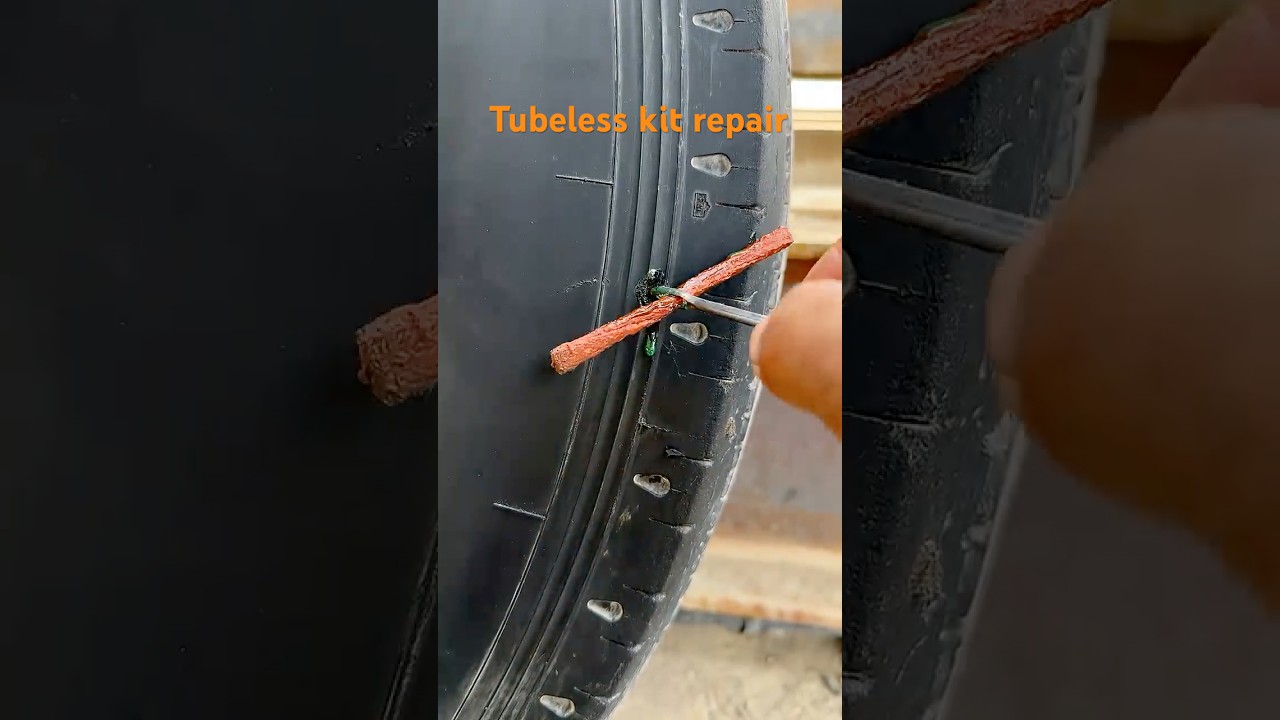 Tubeless kit repair just so easy #tyer #shortvideo #truck #mechanic