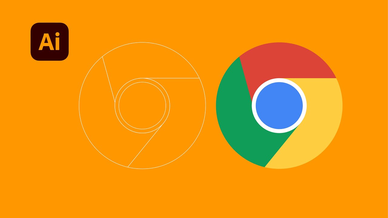 Design Chrome Browser Logo | Illustrator Tutorial