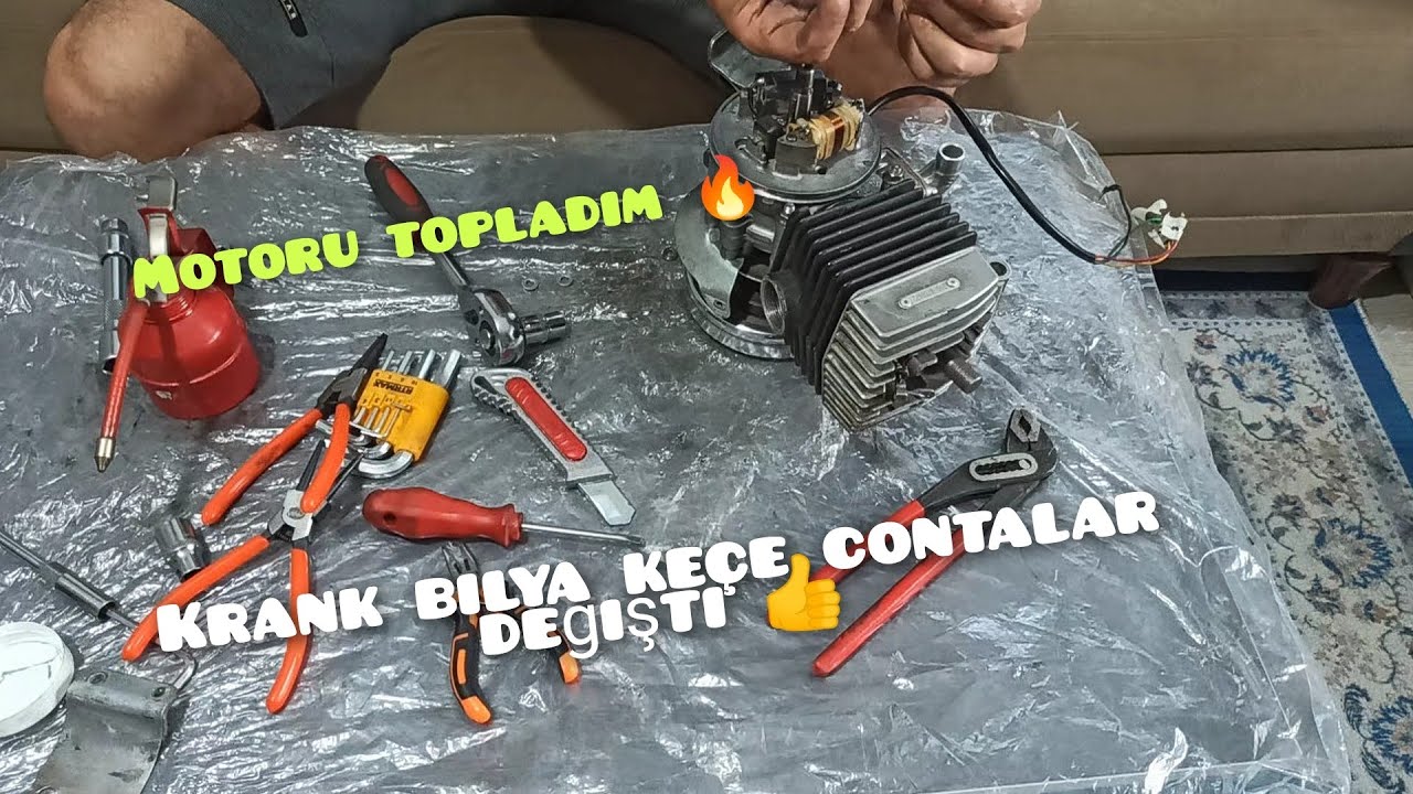 mobilet motor toplama#2.bölüm@krank bilya keçe ve contalar değişti#şarıltı sesi gitti💯🔥