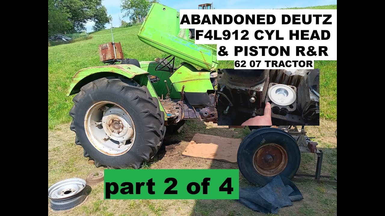 НОВЫЕ ЗАПЧАСТИ! Поршень/головка цилиндра трактора DEUTZ F4L912 6207. Заведется ли он снова? Часть...