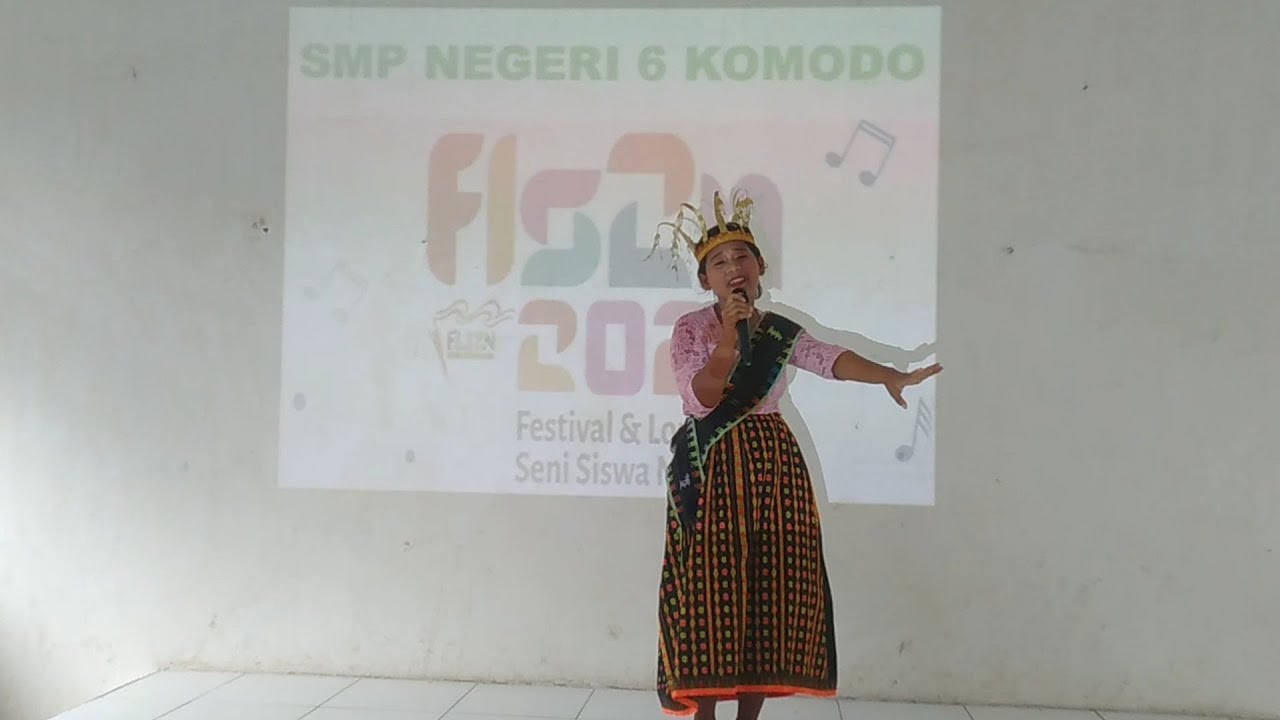 Menyanyi Solo FLS2N Tingkat Provinsi. Lagu Pilihan Khas Daerah Manggarai
