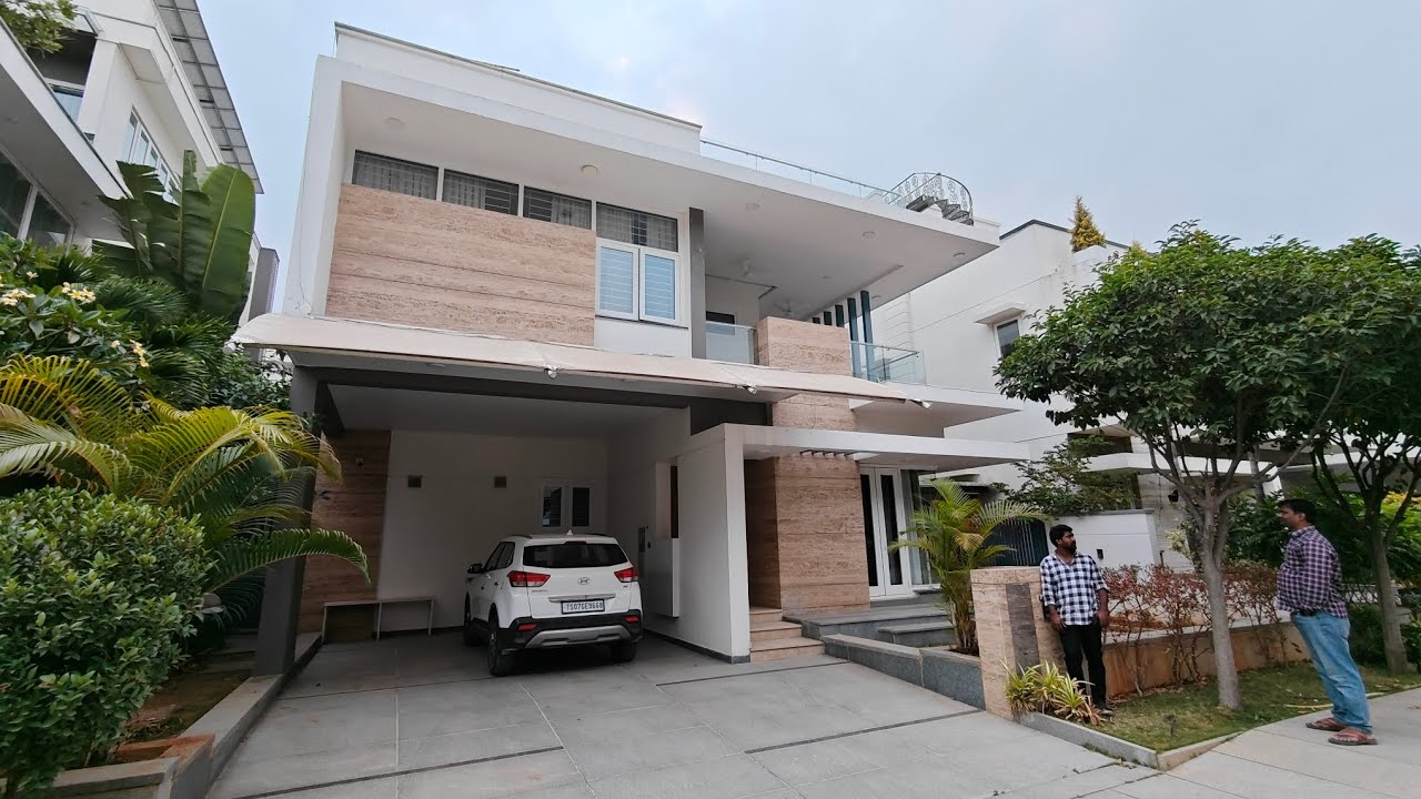5531 SQ FT FURNISHED GATED TRIPLEX 5 BHK VILLA FOR SALE IN KONDAPUR HYDERABAD ELIP PROPERTY