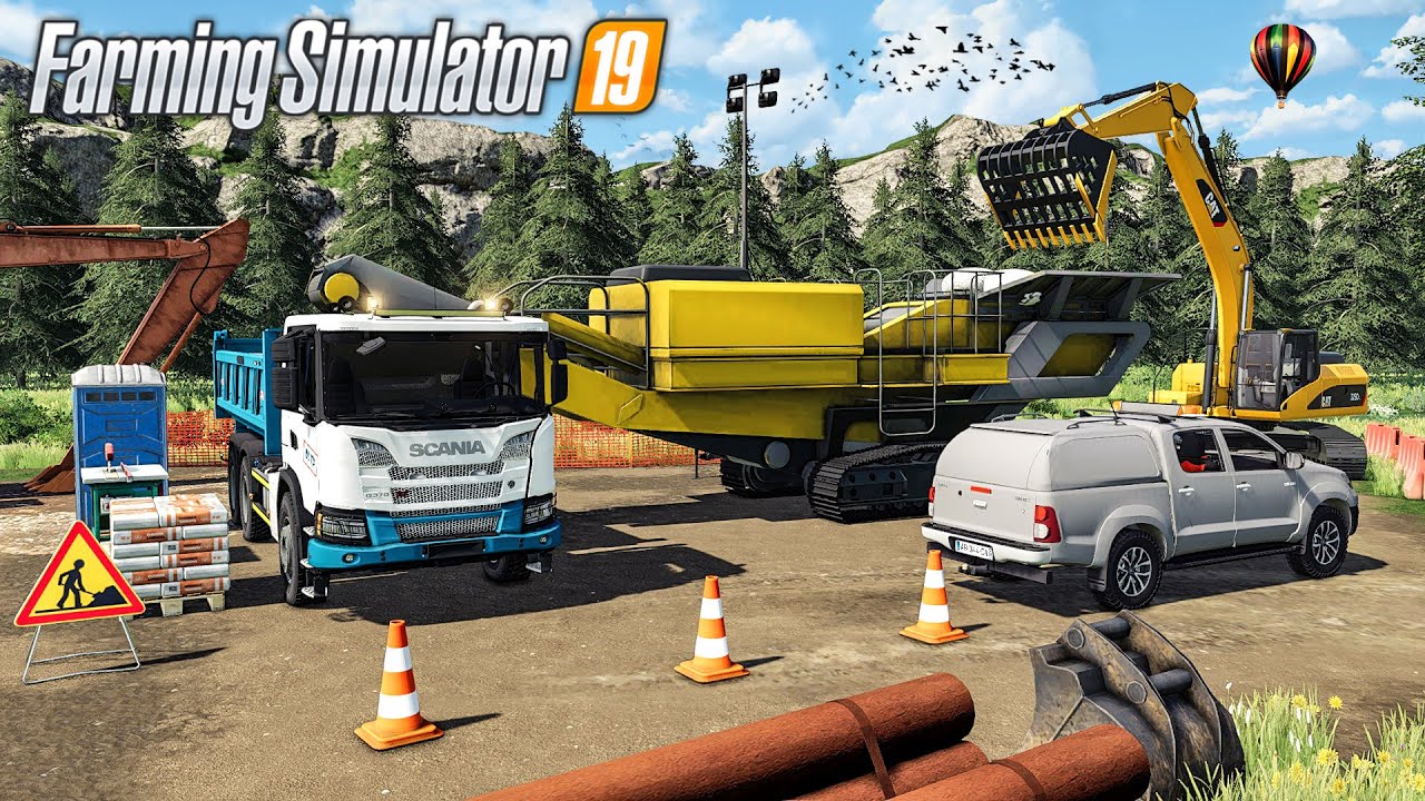 Nettoyage de la rivière & Concassage de pierres | Farming Simulator 19 PAYSAGISTE