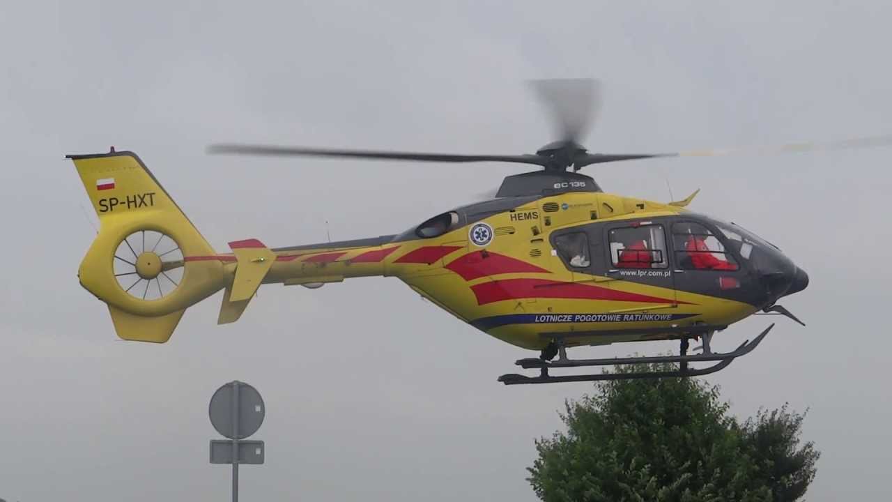 Start LPR - EC135 SP-HXT Ratownik 7 z parkingu przy ulicy św. Faustyny w Kraśniku - HD