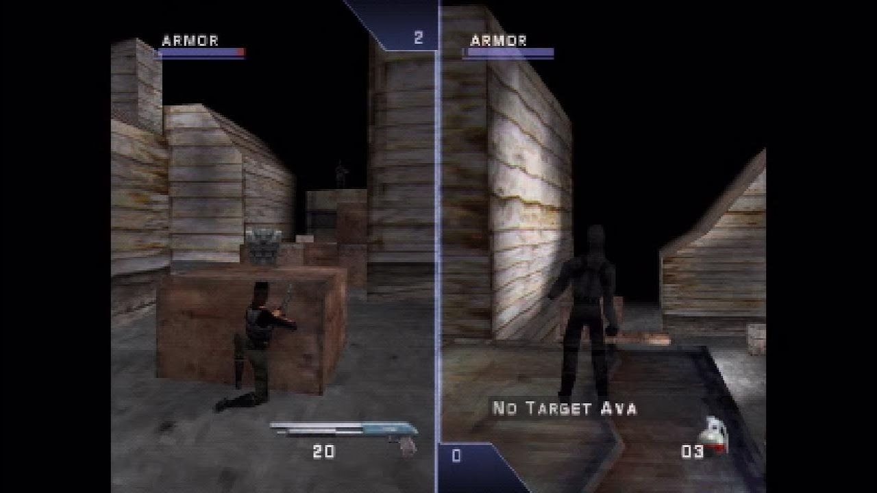 Drebin_1989 vs SpadedAces_95 : Pharcom Warehouses - Syphon Filter 2 Multiplayer
