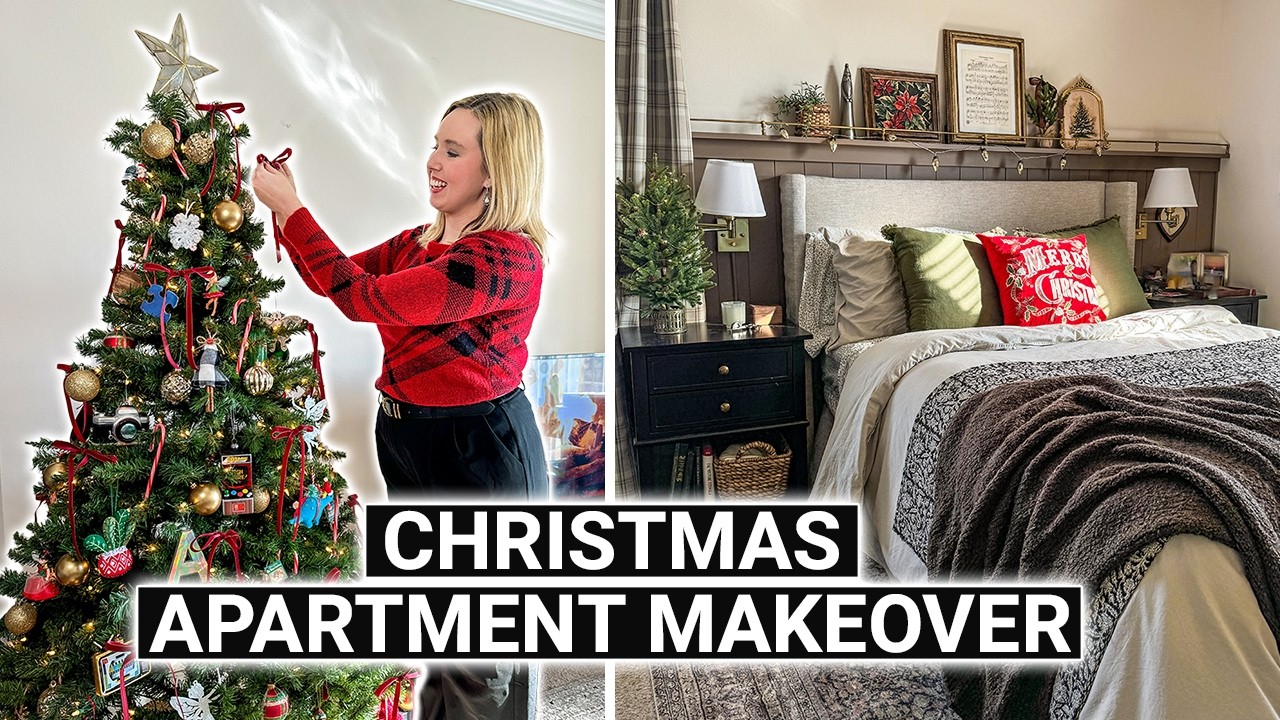 Cozy Christmas Apartment Makeover 🎄✨ DIY decor + small space tips