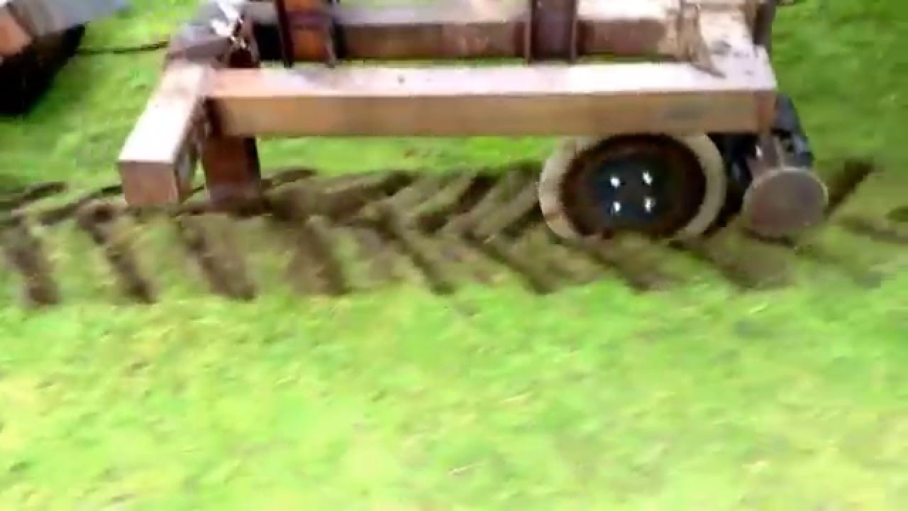 Home made grassland subsoiler pulled by Deutz 6150.4
