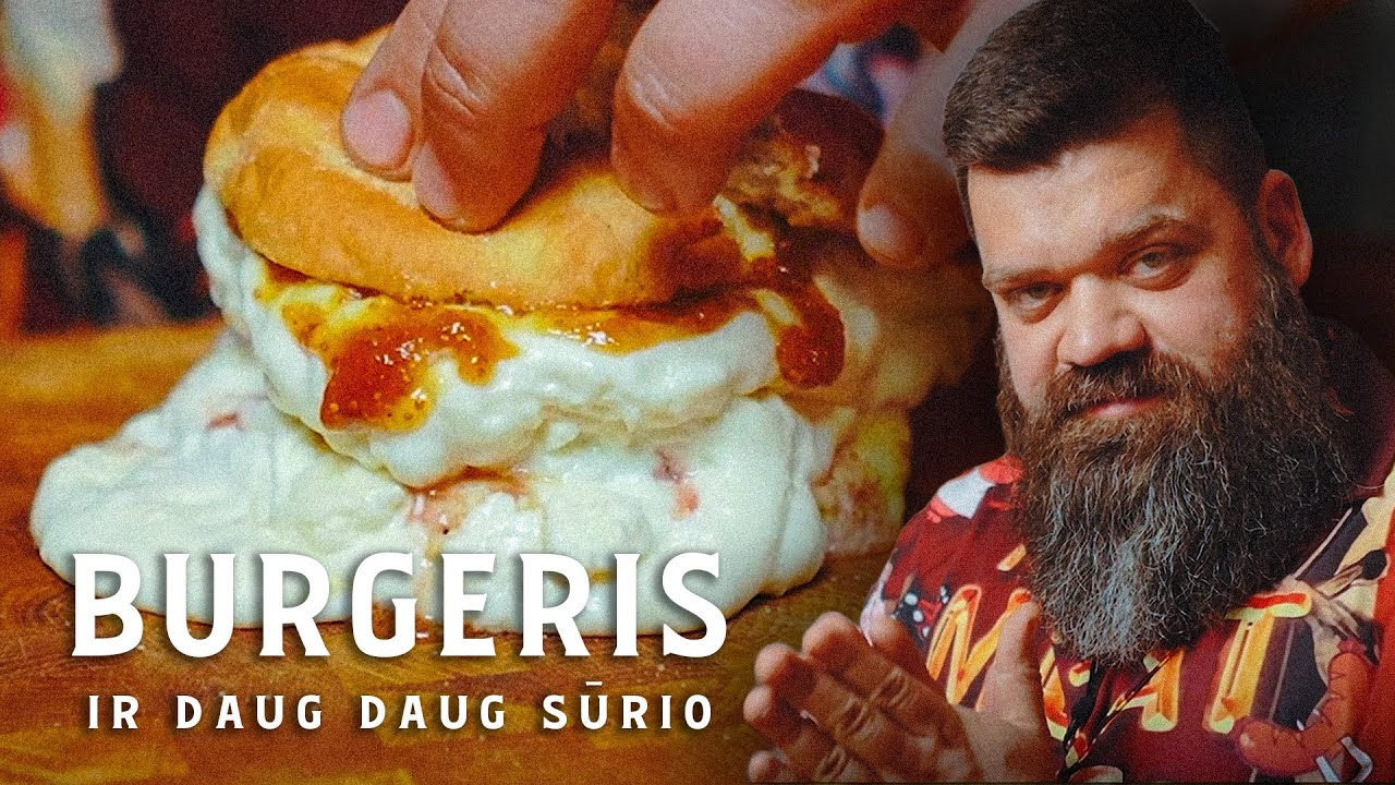 BURGERIS ir daug daug sūrio receptas
