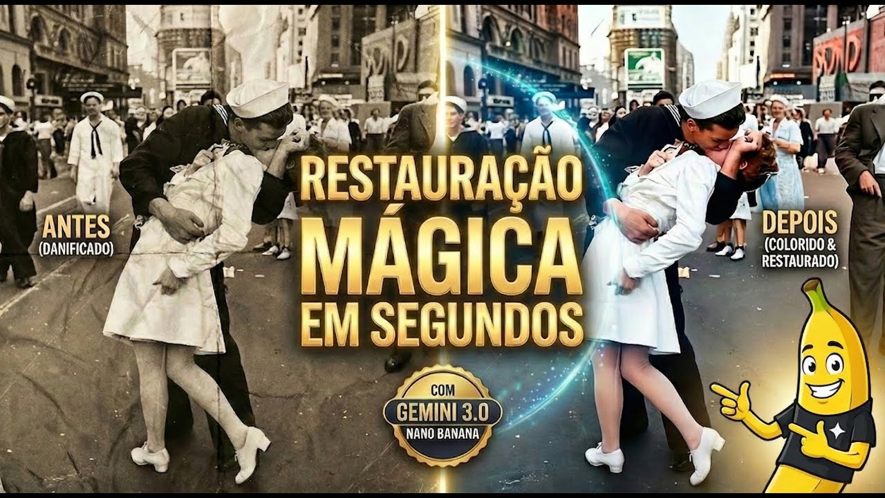 O Fim do Photoshop? Restaure Fotos em Segundos com o Nano Banana Pro do Gemini 3.0