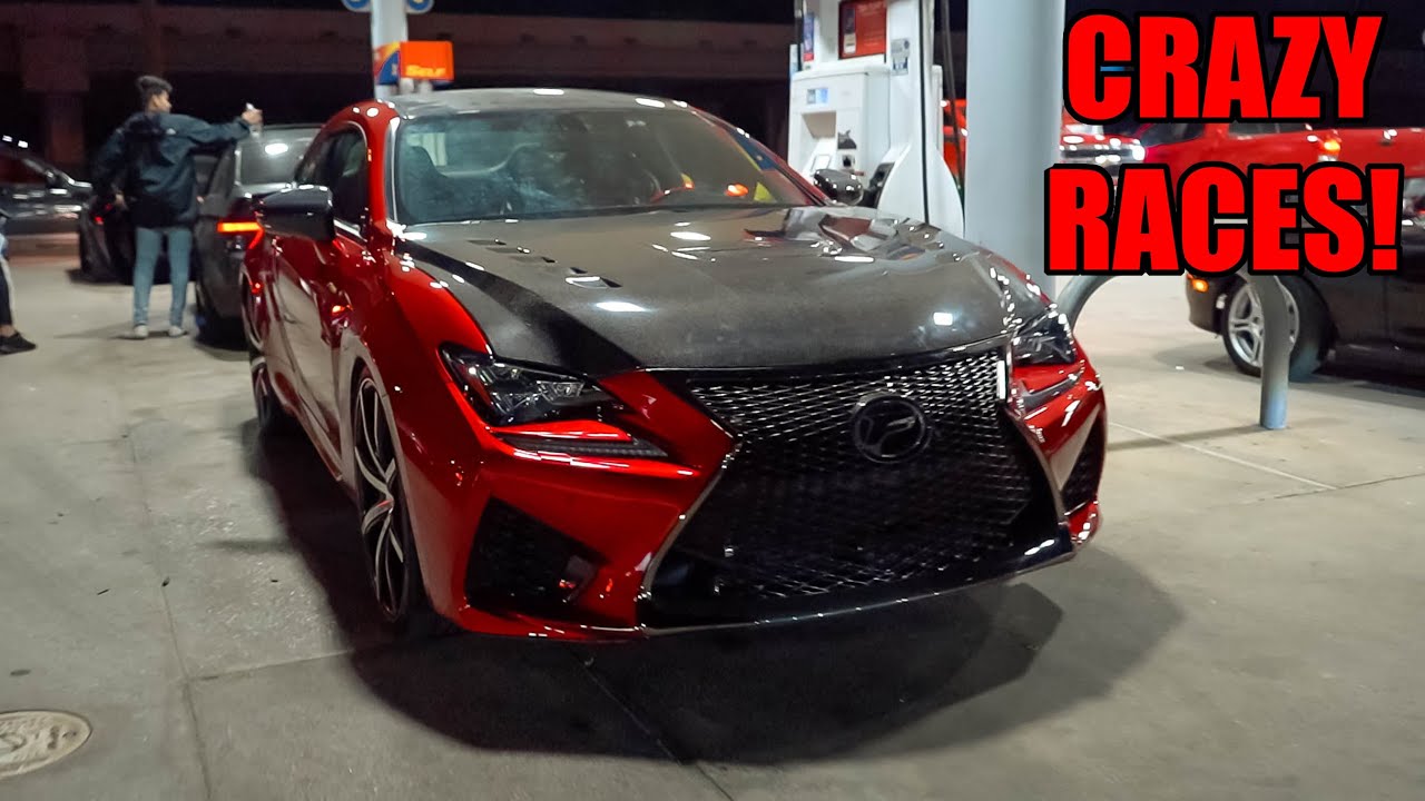 SLEEPER Supercharged Lexus Takes On HELLCATS and MORE! (750HP Supercharged RCF) + Running From Cops!