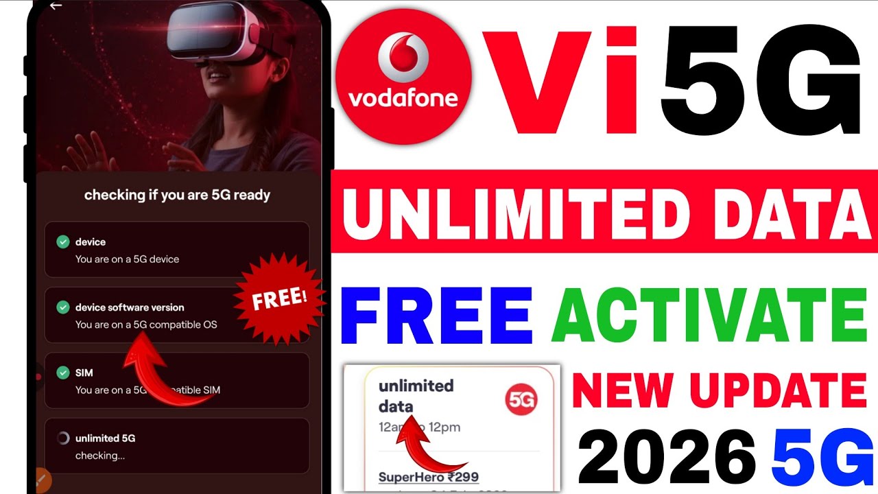 😍Vi 5G Activate Kaise kare 2026 | How To Activate Vi 5G Unlimited Data | Vi 5G Chalu kaise kare