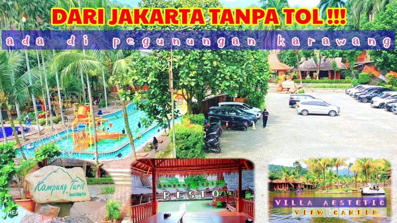 REVIEW PENGINAPAN DAN WISATA KAMPUNG TURIS RESORT KARAWANG || VILLA RESTO DAN KOLAM RENANG