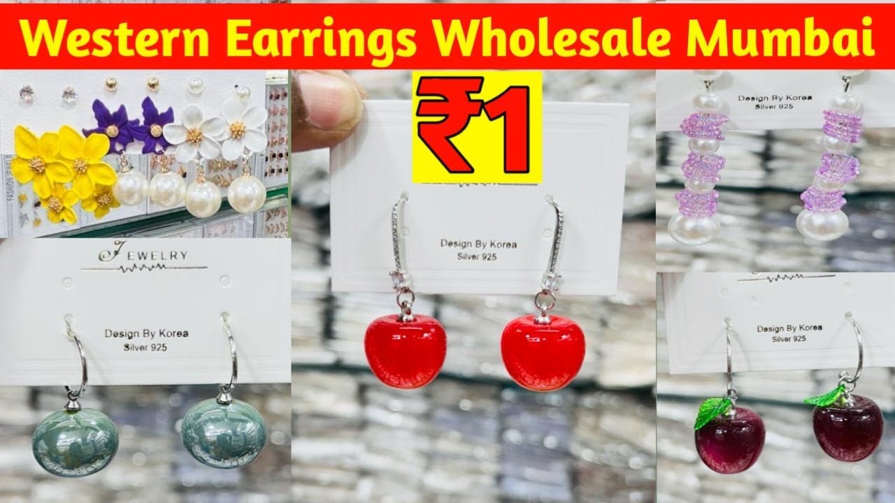 ₹1 Malad Western Jewelry Wholesale Market Mumbai | Korean Earrings Wholesale Market Mumbai #jewelry