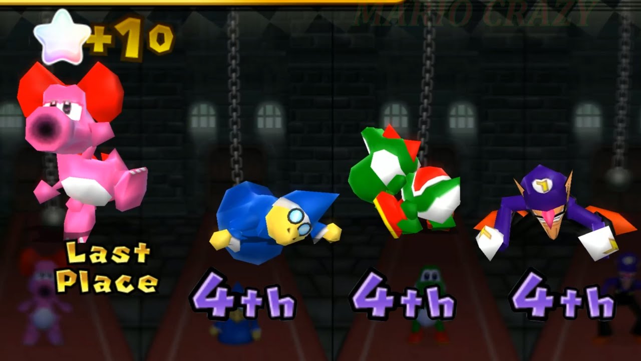 Mario Party 9 Bob Omb Factory - Birdo vs Yoshi vs Waluigi vs Kamek