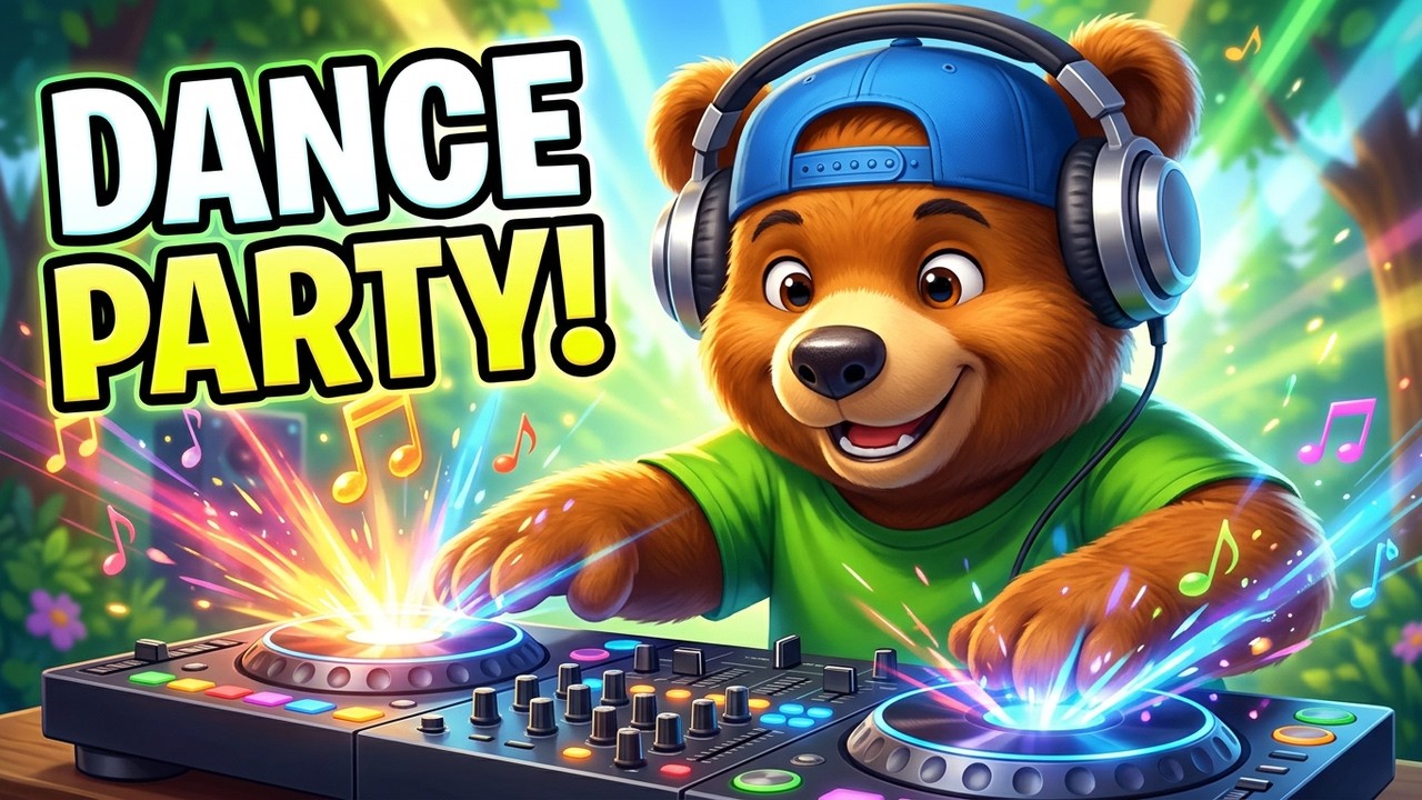 Kids Dance Song &ndash; DJ Bear Boom Boom Hit Hit 🐻🎶 | Toddler Movement & Preschool Spring Music