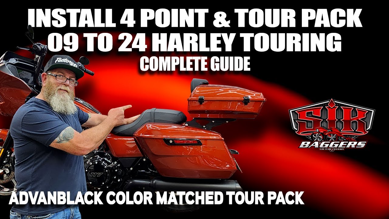 ⚡09 to 24 Harley Touring Advanblack Tour Pack & 4 Point Docking INSTALL ⚡