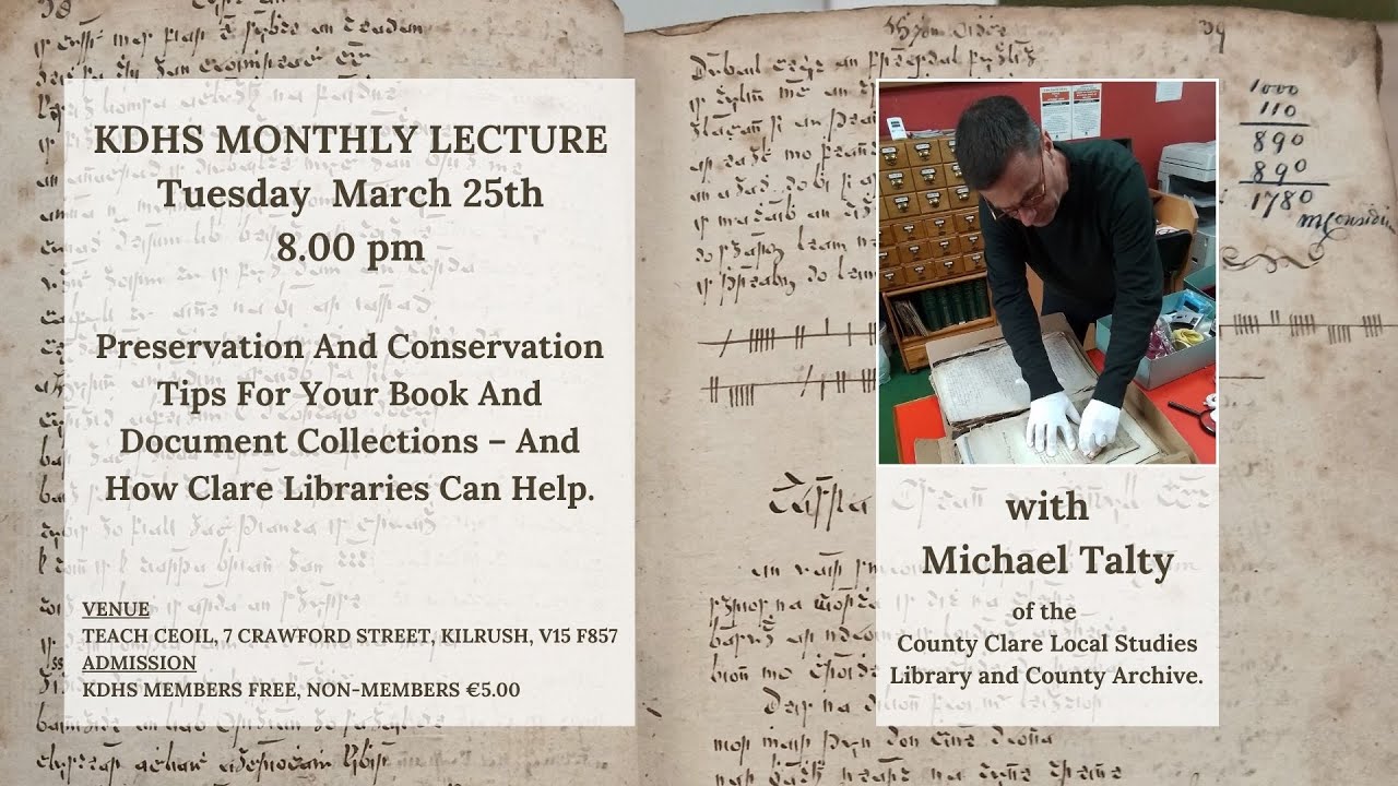 Michael Talty - Preservation And Conservation Tips For Your Book And Document Collections.