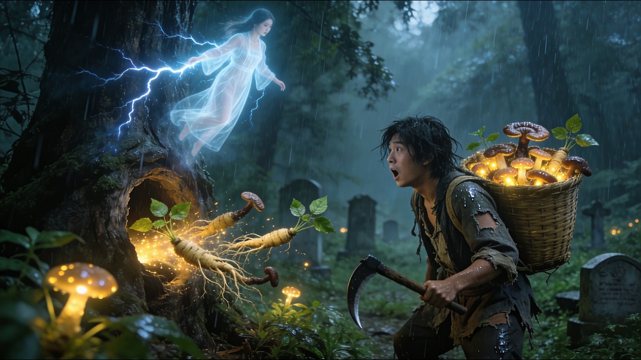 【完結】🔥災荒年窮男子意外救女鬼，女鬼帶他尋人參、靈芝發家致富！