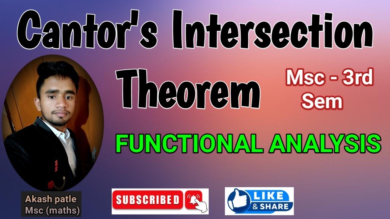 Cantor's Intersection Theorem //  Function Analysis MSc 3rd Sem.  // Important theorem