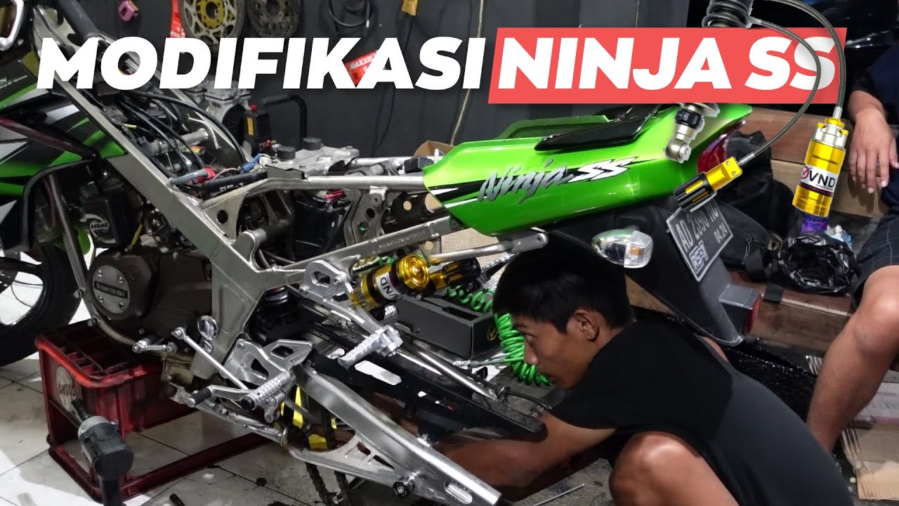 Upgrade Tampilan Ninja SS || Speedo Digital, Shock Tabung VND, As Shock Gold