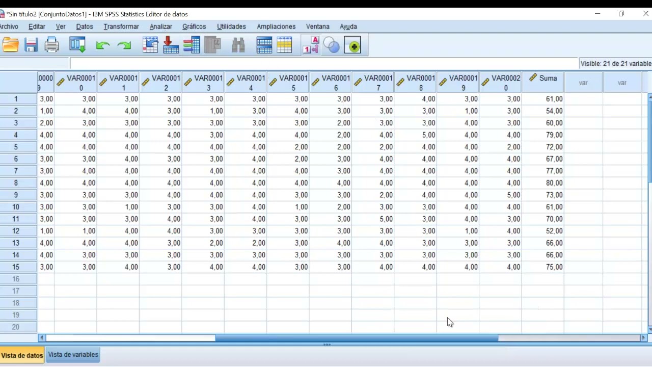 Generar intervalos en SPSS