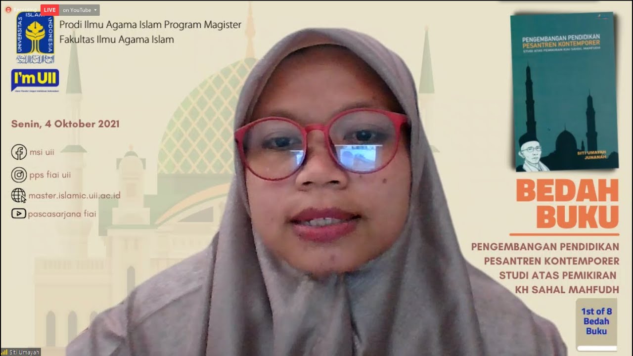 Bedah Buku 1. Prodi Ilmu Agama Islam Program Magister.