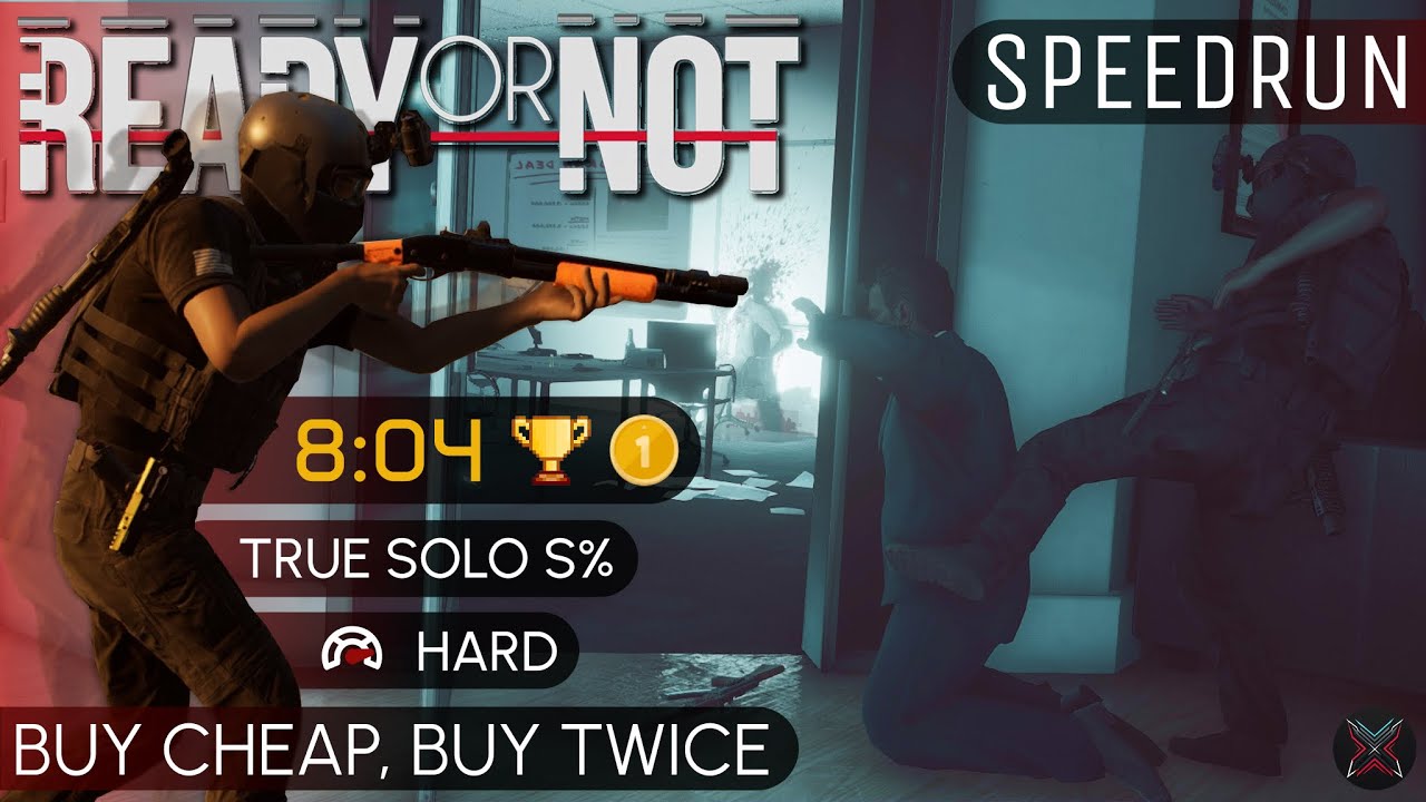 Ready Or Not | Caesar's Cars Dealership | Speedrun 8:04 🥇[WR] | True Solo | S% | Hard | 4K