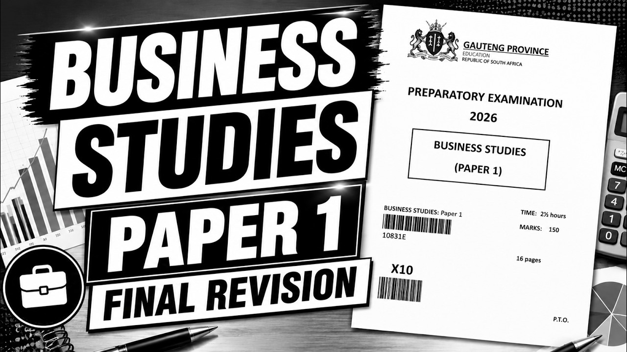 BUSINESS STUDIES P.1 FINAL REVISION  PREPARATORY EXAMS THUNDEREDUC GRADE 12 BUSINESS STUDIES P.1