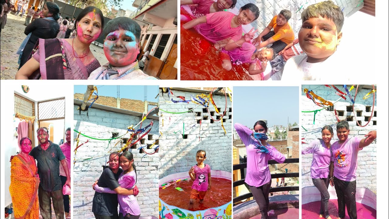Holi vlog #popular #party #part 1 #edit #wow 