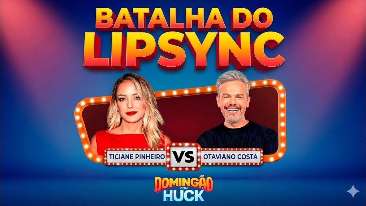 DOMING&Atilde;O COM HUCK| TICIANE PINHEIRO E OTAVIANO COSTA NA BATALHA DO LIPSYNC