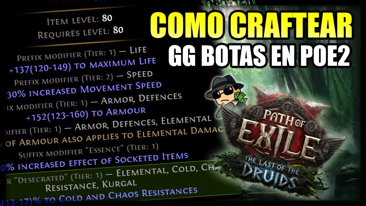 [PoE2 0.4] Como Craftear BOTAS BUENAS (de armadura) en POE 2