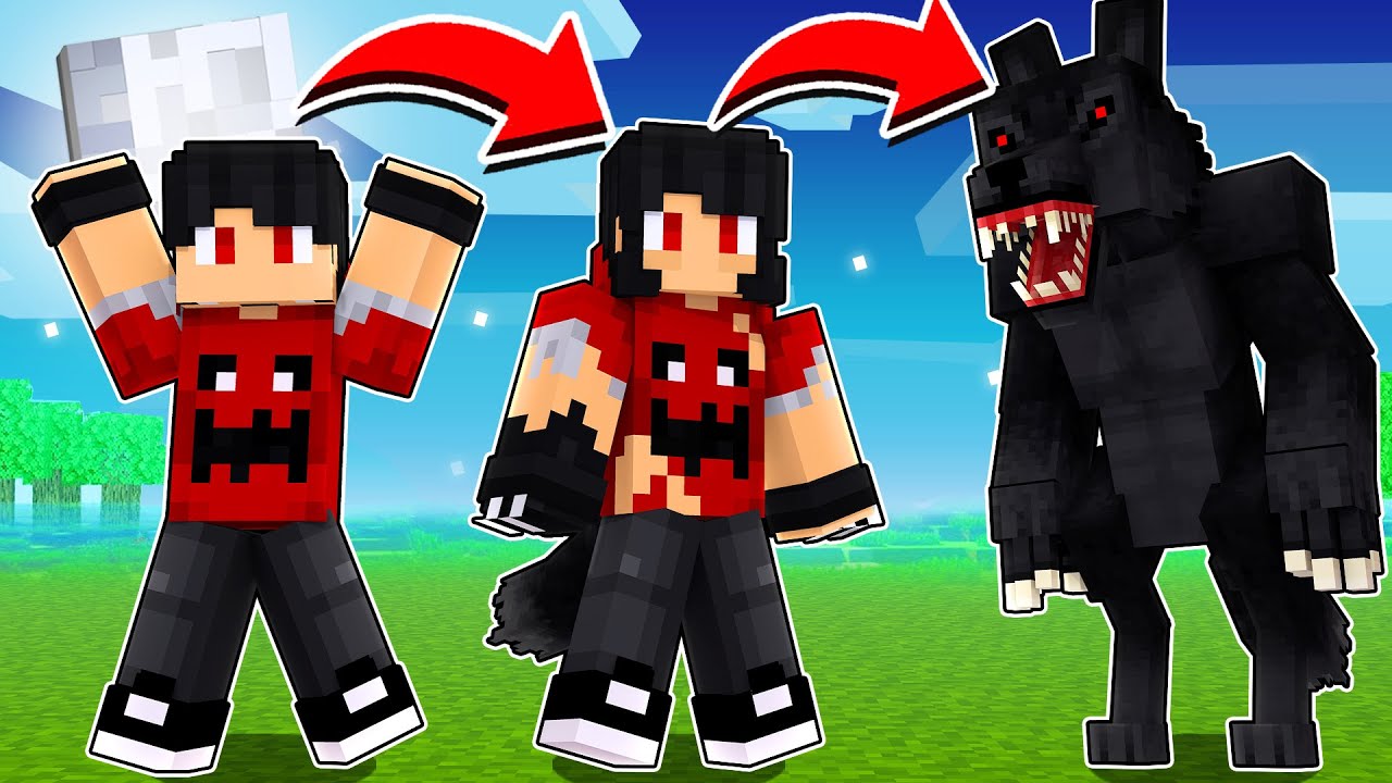 VIREI UM LOBISOMEM POR 1 DIA NO MINECRAFT *incrível* ‹‹ P3DRU ››