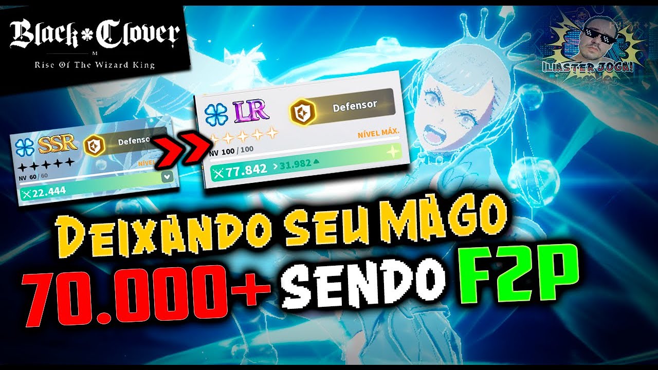 Como pegar mais de 60k de poder sendo F2P! Black Clover Mobile