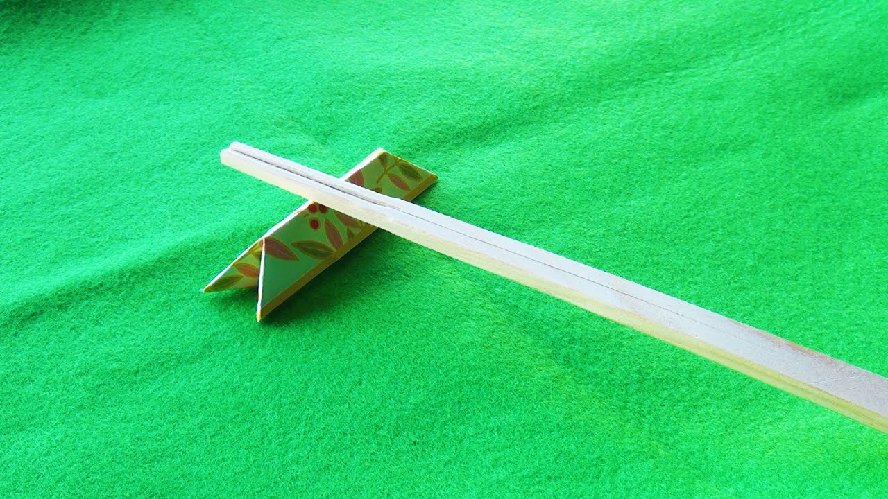 箸袋で作る箸置きライフハック/how to origami standard shape with chop stick bag/【難易度１】